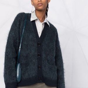 (NEW) ACNE STUDIOS BLUE RIVES MOHAIR CARDIGAN